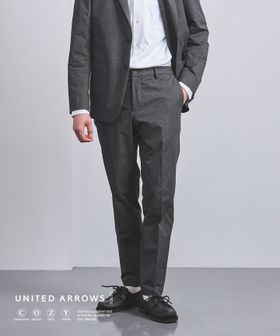 UNITED ARROWS/印刷 千鳥格花紋 無打摺西裝褲 COZY/SET UP